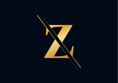 Z Harfi İlk Logo Tasarımı ve Vektör Şablonu