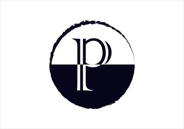 P harfi logosu ilk tasarım şablonu