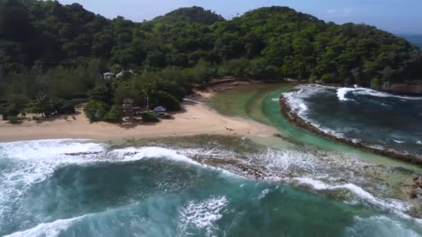 Batu Bengkung Sahili Nden Hava Görüntüsü Malang Doğu Java Endonezya — Stok video