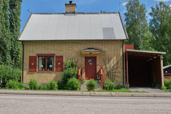 Stock image Impressions from the wooden town of Hjo at Lake Vaettern in Skaraborg Sweden on a sunny summer day