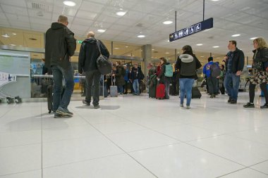 İsveç 'teki Landvetter / Gothenburg havaalanı terminalinden alınan izlenimler
