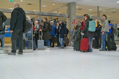 İsveç 'teki Landvetter / Gothenburg havaalanı terminalinden alınan izlenimler