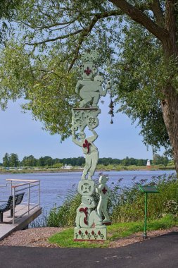 Impressions from the town of Mariestad at Lake Vaenern in Skaraborg Sweden on a sunny summer day clipart