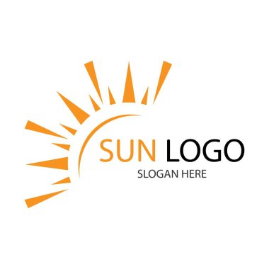 Güneş logo tasarlamak vektör