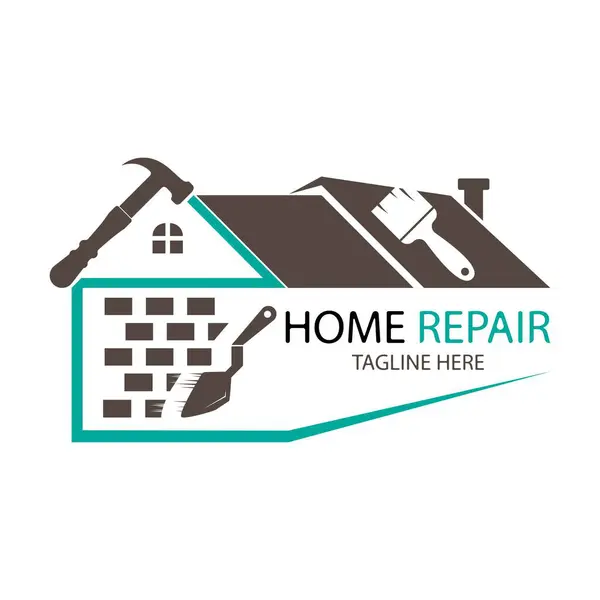 ev onarımı vektör logosu tasarım şablonu çizimi