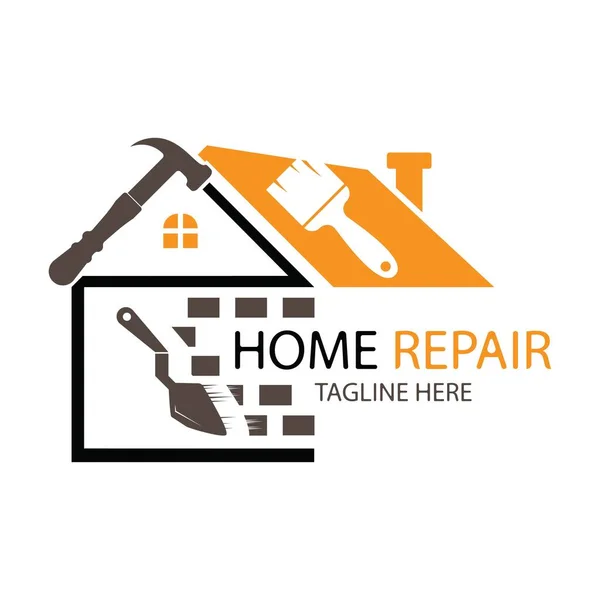 ev onarımı vektör logosu tasarım şablonu çizimi
