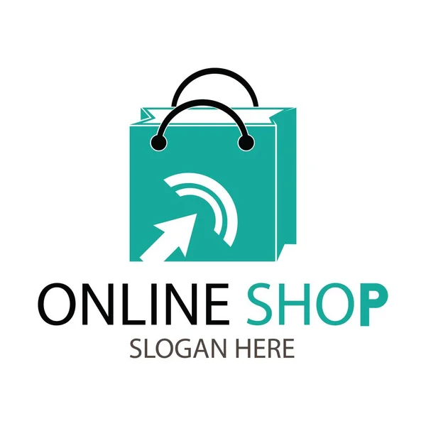 çevrimiçi dükkan logosu tasarım vektörü