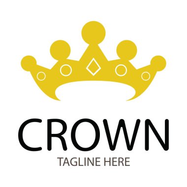 Taç logo tasarlamak vektör