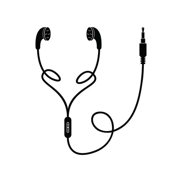 Kulaklık simgesi vektör tasarımı örnekleme. beyaz arkaplanda izole