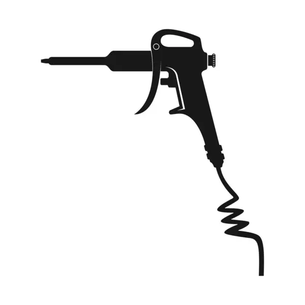 havalı tüfek ikonu vektör tasarım şablonu düz stil illüstrasyonu