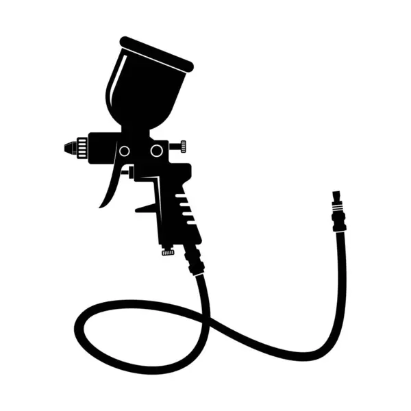 Sprey tabanca simgesi logo tasarım vektörü düz stil