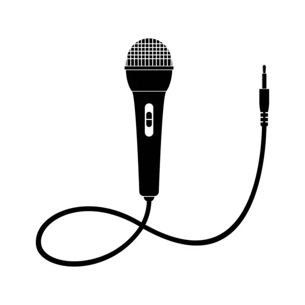 mikrofon simgesi tasarımı vektör çizimi