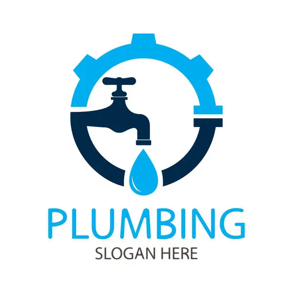 su borusu tamir logosu tasarım vektörü