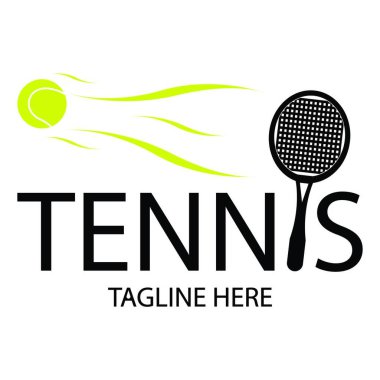 Tenis logosu tasarımı vektör illüstrasyonu