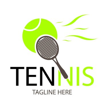 tenis sporu logo tasarım vektörü 