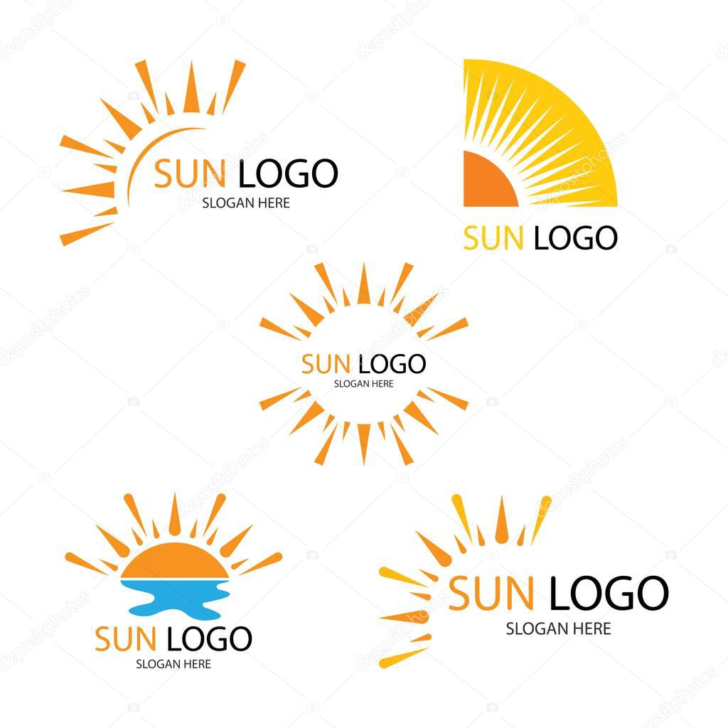 Sun logo design vector collection