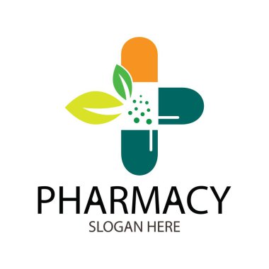 eczane sembolü logo tasarım şablonu