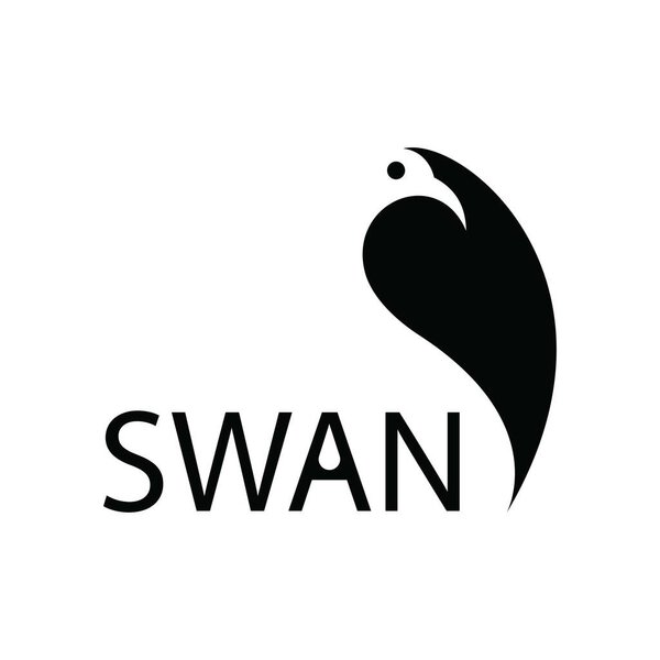 swan logo design vector