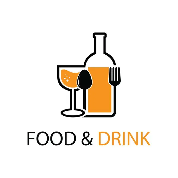 yiyecek ve içecek logosu tasarım vektörü