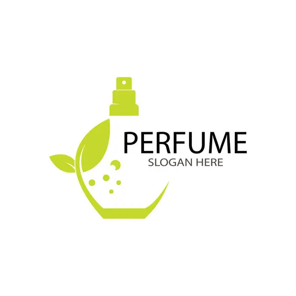 Beyaz arkaplanda parfüm logosu tasarımı vektörü