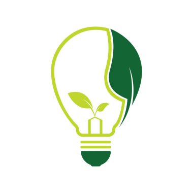 Çevre dostu enerji ampulü logosu tasarımı