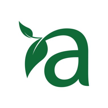 Yaprak vektörlü bir logo dizaynı 