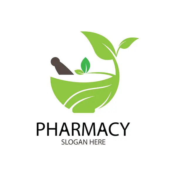 yaratıcı eczane logosu tasarımı illüstrasyonu