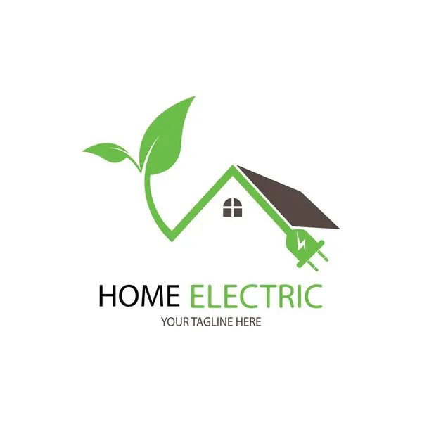  Çevre dostu elektrikli ev logosu tasarımı