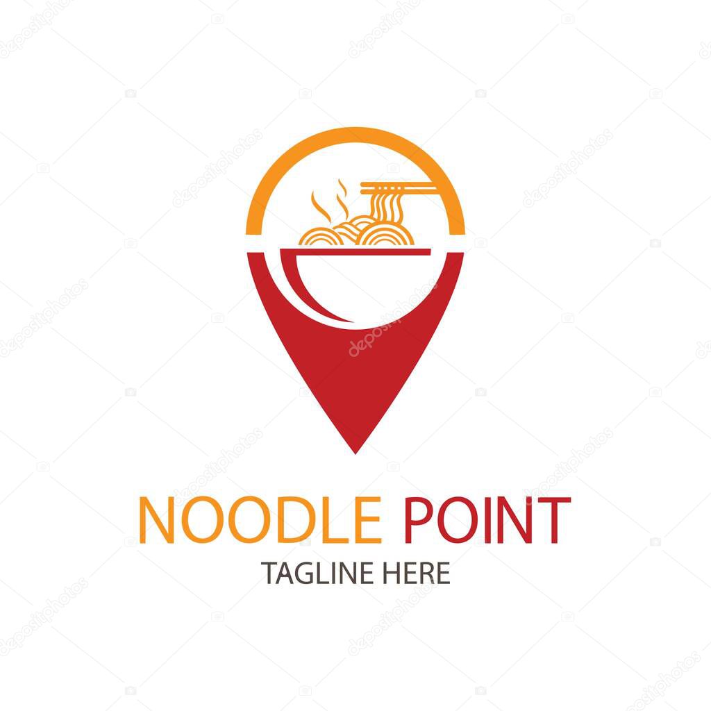 Noodle point logo design template