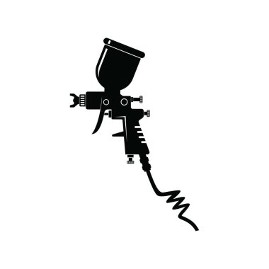 boya sprey tabancası ikonu tasarım şablonu düz stil