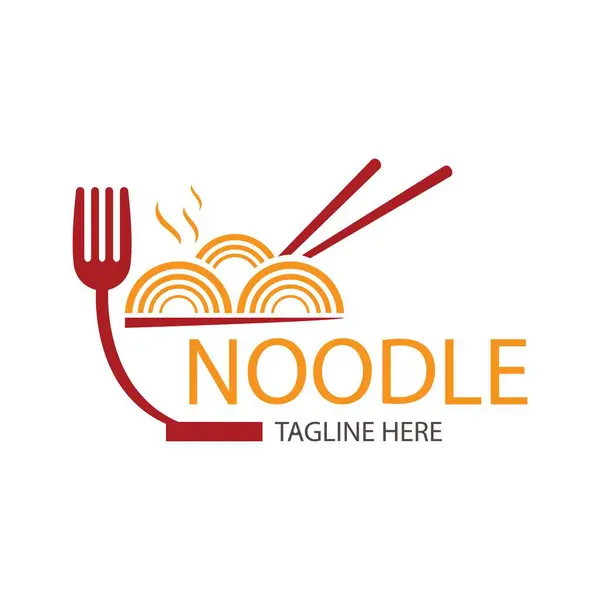 noodle food logo tasarım şablonu