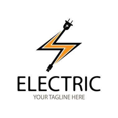 Elektrik dolgu simgesi resimli elektrik logosu tasarımı
