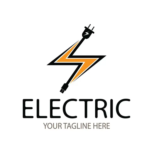 Elektrik dolgu simgesi resimli elektrik logosu tasarımı