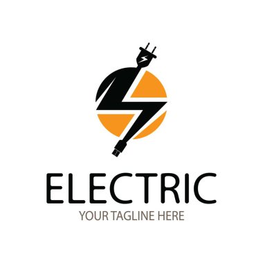 Elektrik dolgu simgesi resimli elektrik logosu tasarımı