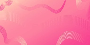 Parlayan geometrik çizgileri olan modern, soyut, pembe bir arka plan. Pembe gradyan altıgen şekil tasarımı. Gelecekçi teknoloji konsepti. Pankart, broşür, bilim, web sitesi, şirket, poster