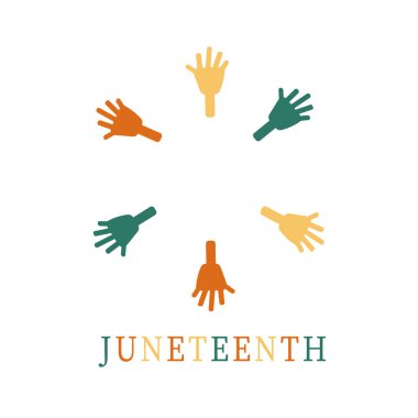 Abstract vector illustration for Juneteenth Freedom Day, juneteenth celebration, to commemorate the history of black emancipation, can be used in various media with a contemporary and creative 