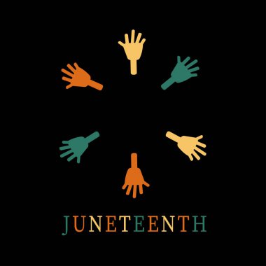 Abstract vector illustration for Juneteenth Freedom Day, juneteenth celebration, to commemorate the history of black emancipation, can be used in various media with a contemporary and creative 