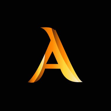 Initial letter A logo vector design template Modern illustration with golden color is perfect for your business