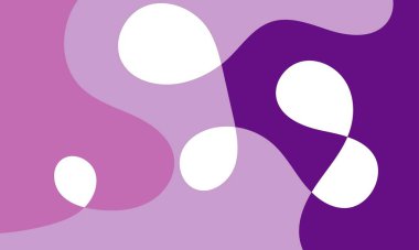 Mor renkli, sıvı şekilli soyut şablon afişi. Modern minimalist tasarım şablonu.