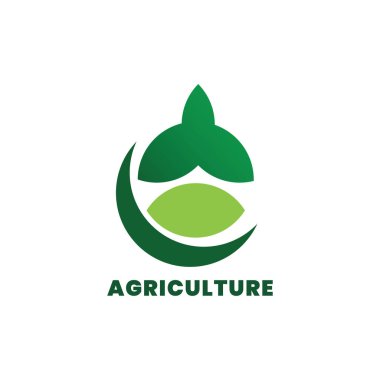 Agriculture Logo Elegant modern Featuring Fresh Produce and Natural Elements This logo features a plant icon depicting the sustainable agriculture industry and the beauty and harmony of nature.