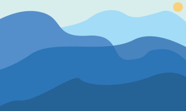 Mavi manzara dağ manzaralı arka plan