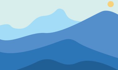 Mavi manzara dağ manzaralı arka plan