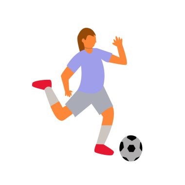 Futbol oynarken düz karakter topu dümdüz ileri atıyor..