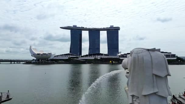 Images Aériennes Drones Marina Bay Sands Singapour — Video