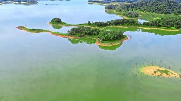 Aerial Vídeo Ulu Kasok Riau Atração Turística Raja Ampat Wannabe — Vídeo de Stock