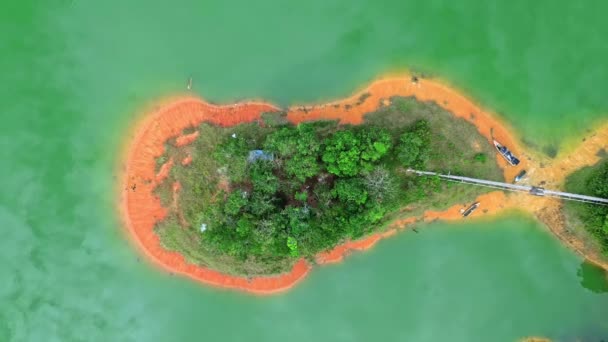 Aerial Video Ulu Kasok Riau Atrakcja Turystyczna Raja Ampat Wannabe — Wideo stockowe