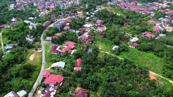 Pekanbaru市的空中4K视频 里乌省省会 有许多居民楼 — 图库视频影像