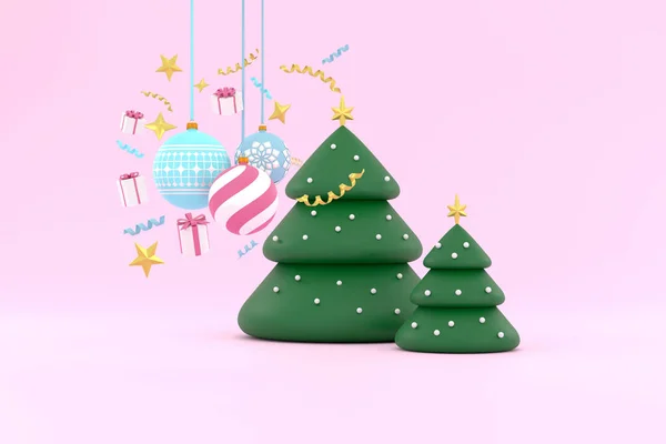Feliz Navidad Feliz Año Nuevo Montón Cajas Regalo Con Arco —  Fotos de Stock