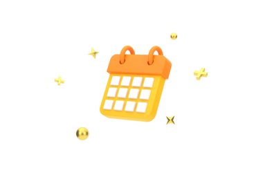 3D. minimal calendar icons. calendar date icon .