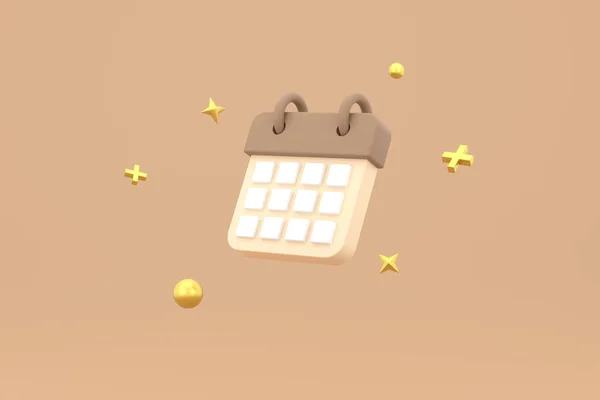 3D. minimal calendar icons. calendar date icon .